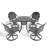 5-Piece All-Weather Cast Aluminum Dining Set-2050852924-2050852923