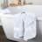 Lavish Home 6 Piece Bathroom Towels Set - 625GSM 100% Cotton Bathroom Essentials with 2 Absorbent Wash Cloths, 2 Hand Cloths, and 2 Bath Towel for Shower, Gym, Dorm and Spa (White)-19700447