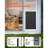 Sliding Glass Dog Door 18.9" D x 80.67" W x 0.91" H Aluminum 1 Piece Pet Door White 180掳 Swing Adjustable Height 75-81" Extra-Large Flap 220 lbs