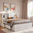 Platform Bed With Storage Headboard And 8 Drawers-1307333725-1307333727