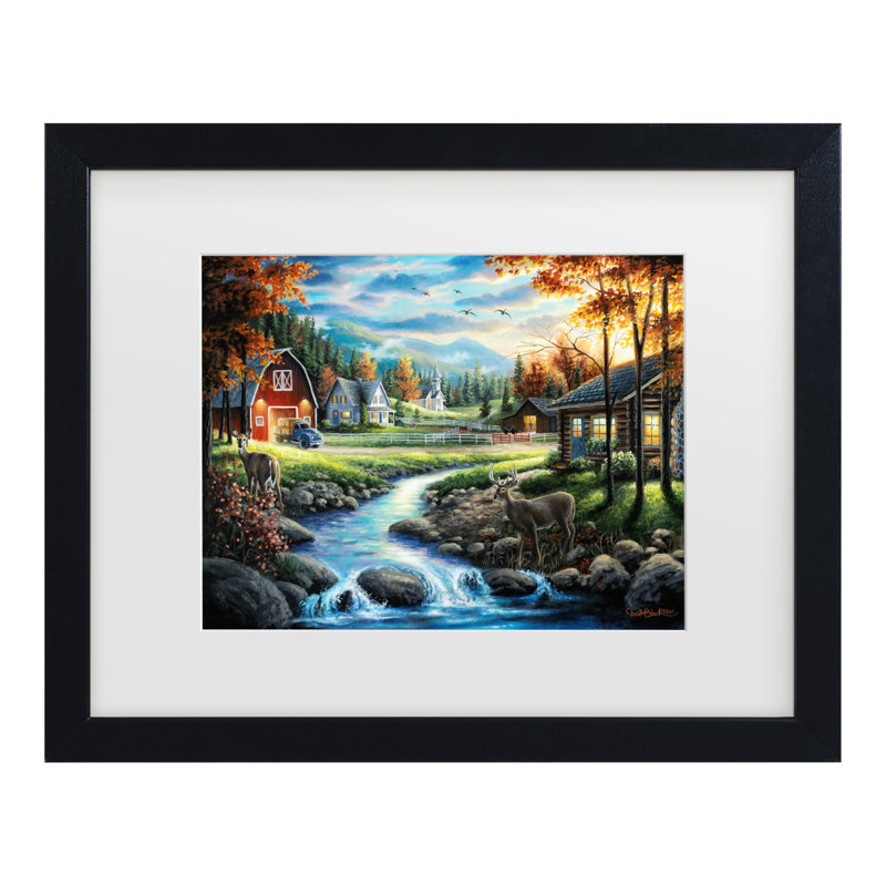 Chuck Black «Country Living», art encadré mat, Noir, H 13 po x l 16 po x P 0,75 po