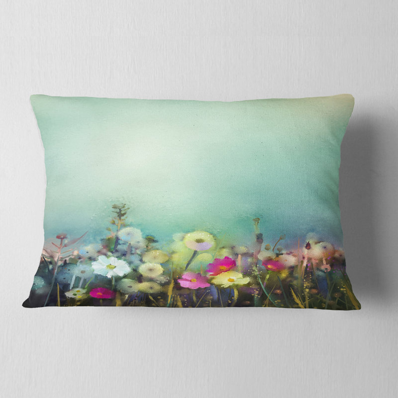 Coussin Dandelion Poppy and Daisy, 12 po x 20 po, Rectangle