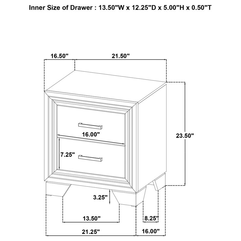 Funston 2-Drawer Nightstand