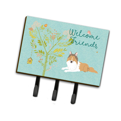 Metal Wall Organizer with Key Hooks