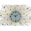 Horloge murale 27 po, argent, métal et faux cristaux
