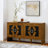 Mid Century Modern Fluted Hollowed Out Sideboard Cabinet-118033332-122103901