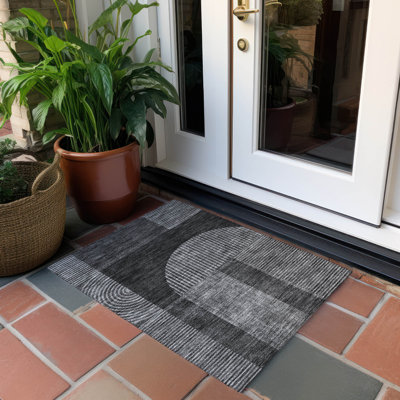 Alta Washable Geometric Indoor / Outdoor Rug