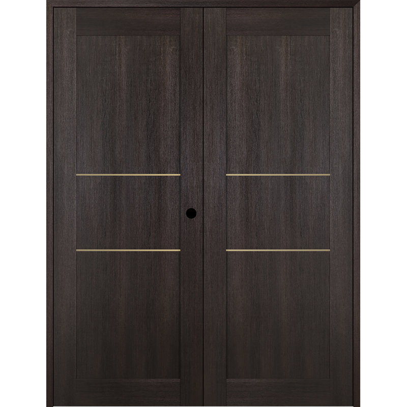 Portes françaises à panneaux, Chêne, 48 po x 80 po, Gauche
