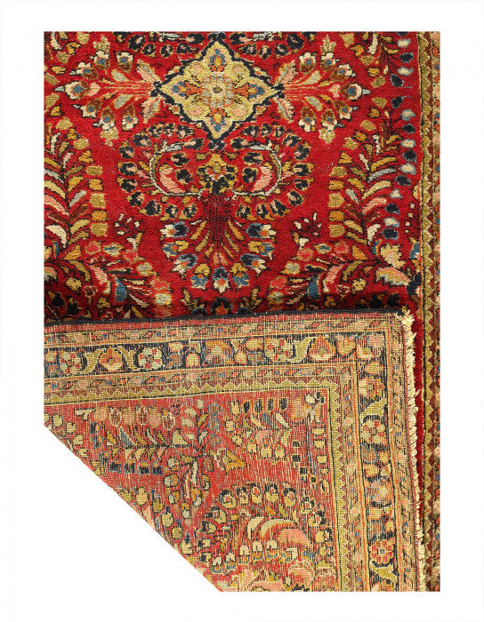 Persian Hand Knotted Antique sarouk 2'5'' X 6'3''