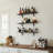 Floating Shelves for Wall 32″W x 8″D, Long Wall Mounted Shelves Set of 3, Wood Book Shelves Decor, Farmhouse Display Shelf for Bedroom, Living Room, Laundry Room, Kitchen, Bathroom, Black-678910730-678910724