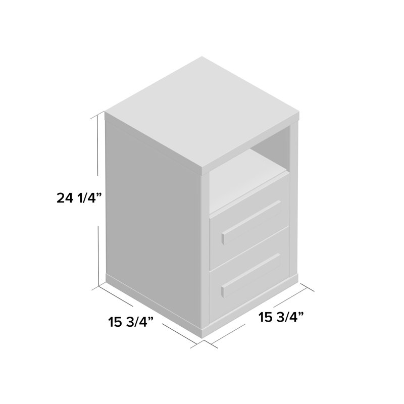 Xzavier 2 Drawer Nightstand