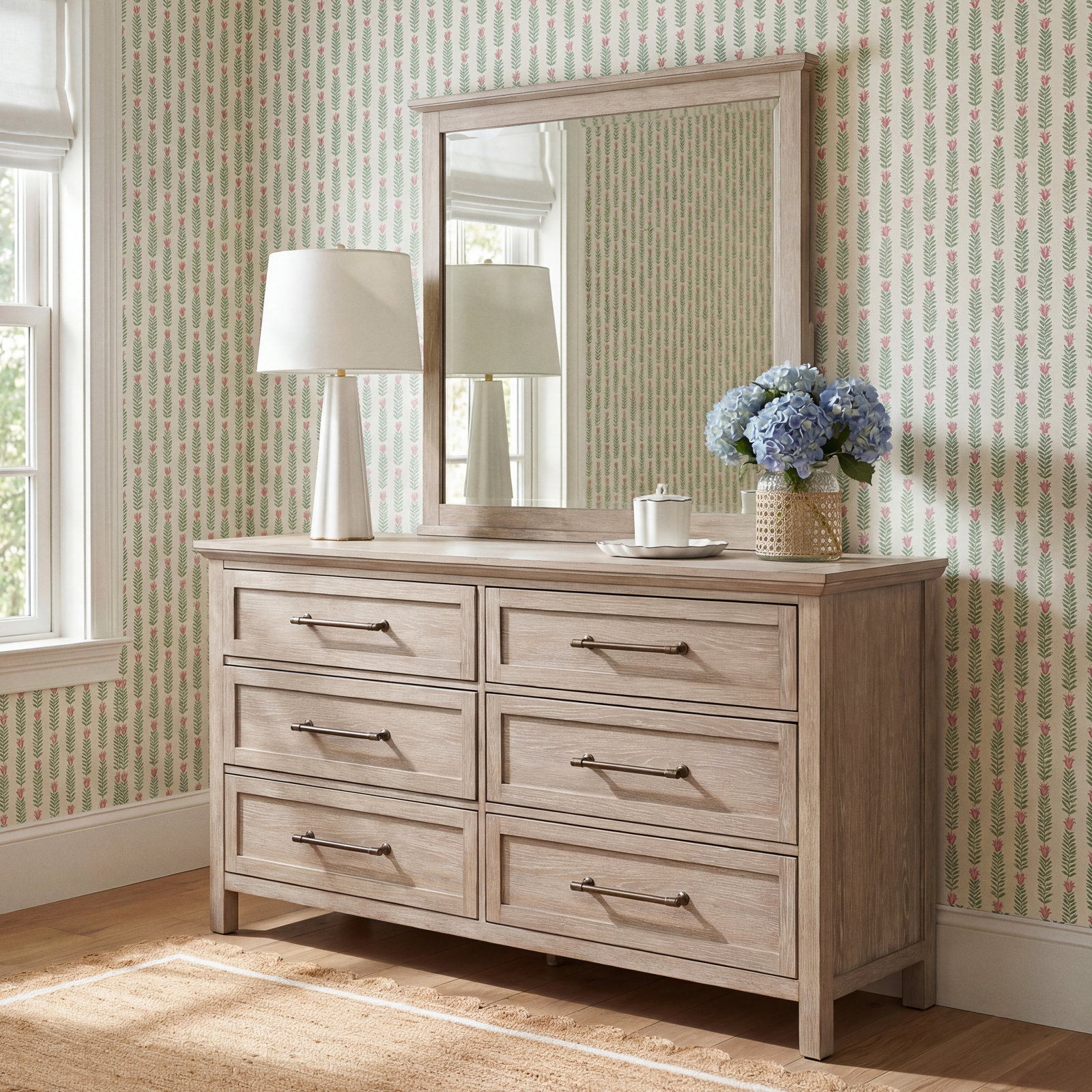 Walter Dresser and Mirror Set