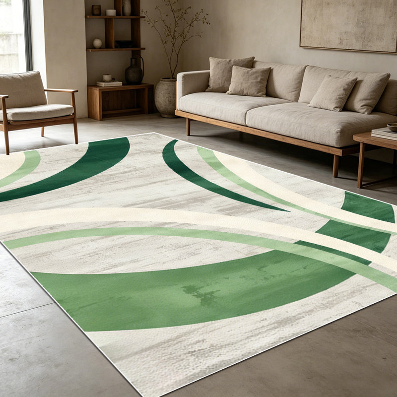1PC Abstract Swirl Sage Green Weathered Wood Grain area rugs for Living Room, Soft and Comfortable, Suitable for all seasons, easy-to-maintain, machine washable Indoor floor mat, Under Table Farmhouse suitable for dining room, bedroom, entryway,