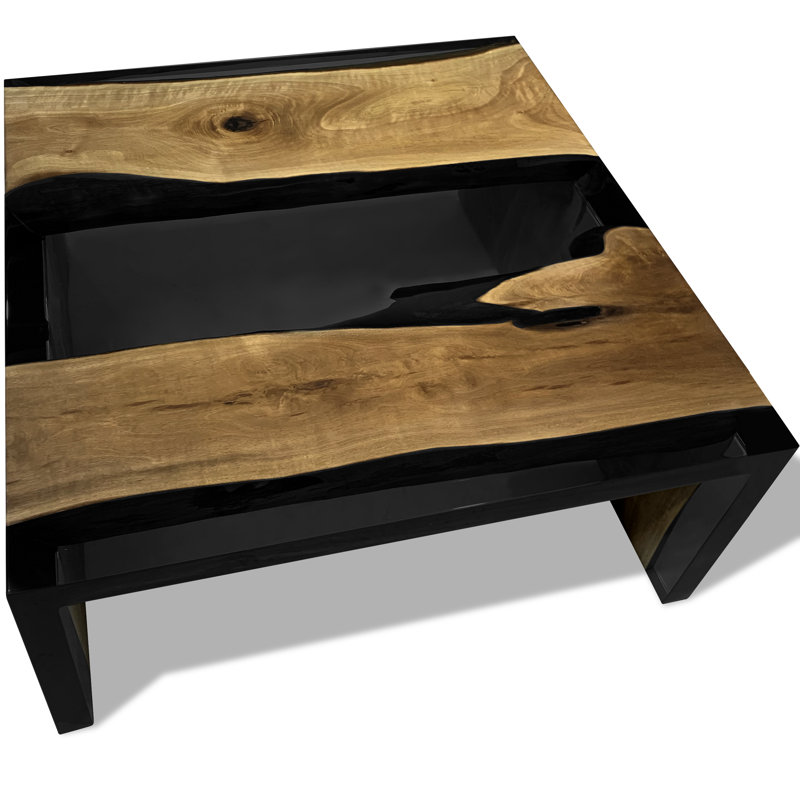 Waterfall Coffee Table, 13.7" H x 39.4" L x 39.4" W
