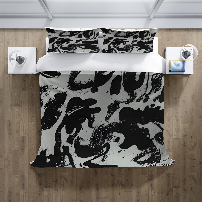 Polyester Abstract Duvet Cover, King Duvet Cover + 2 King Shams
