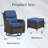 Koba 2-Person Wicker Swivel Rocker Patio Set with Ottomans and Cushions-1399622128-1399622135
