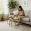 Set of 2 Modern Side Tables with Rounded Edges, Contemporary Accent Tables for Living Room, Bedroom, or Small Spaces