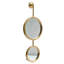 2 miroirs muraux, cadre en fer doré, 11 po x 28,5 po, décor contemporain pour salon, chambre, bureau, entrée, fer
