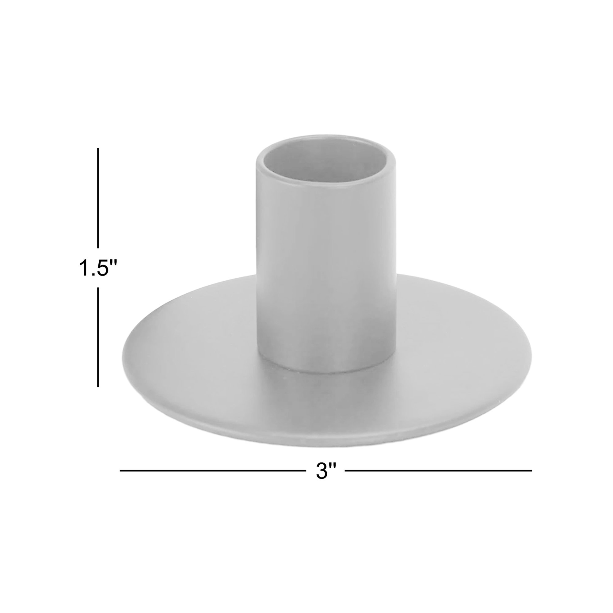 Essential 1.5'' H Stainless Steel Tabletop Candlestick, Peacock