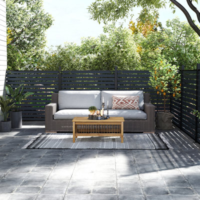 6 Ft H Composite Horizontal Semi-Privacy Fence For Outdoor Patio, Backyard And Garden Privacy Fence