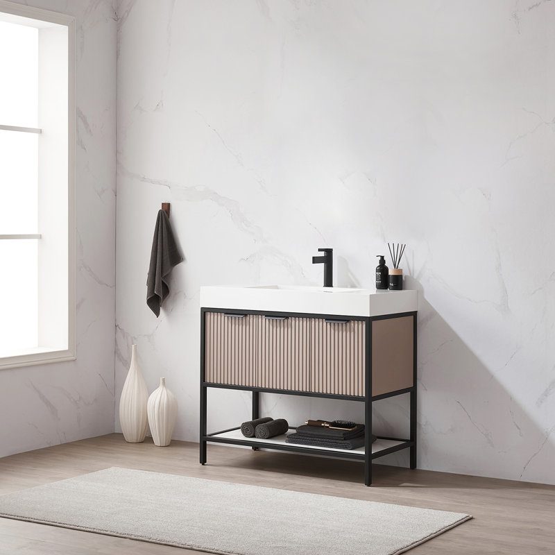 Meuble-lavabo simple 36 po Avonmore, Café amande