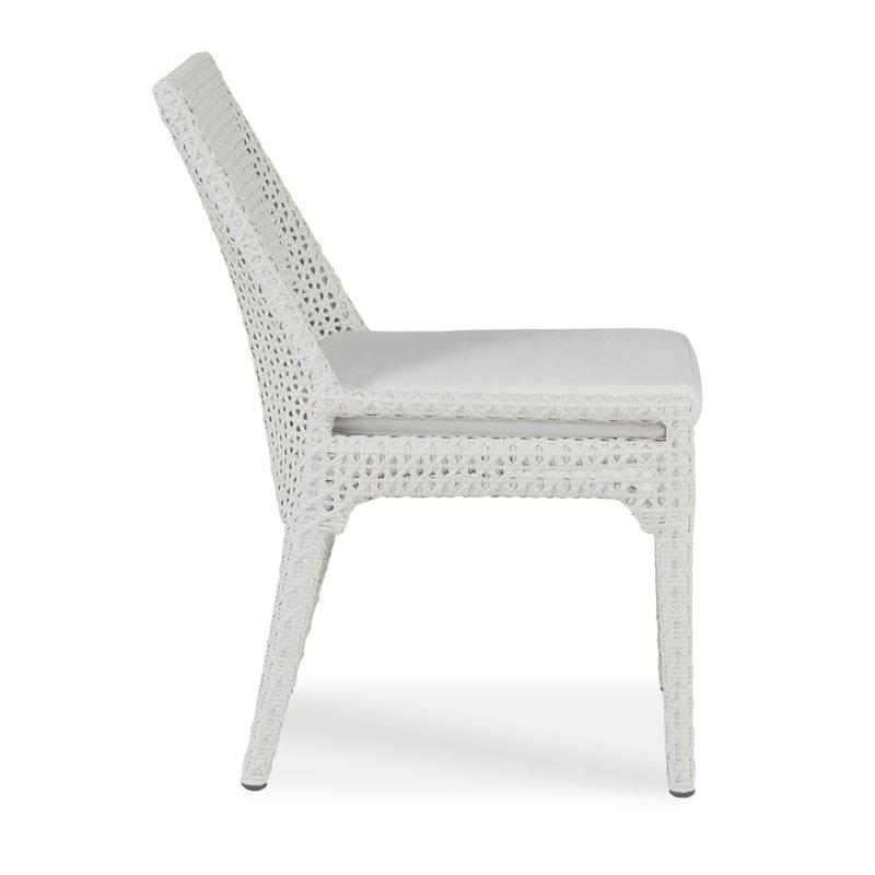 Tangier Outdoor Dining Side Chair, Chalk White, Sand 51900L21