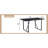 A 55-Inch Minimalist Retro Rectangular Dining Table With A Black Textured Top With Inset Rectangular Black Metal Legs.Minimalist MDF Tabletop.Meeting Various Purposes Such As Dining And Working.-479625778-479625781