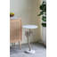 Table d'appoint ronde 14 po x 14 po x 24 po avec plateau en marbre blanc et palmier doré