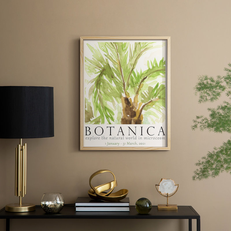 Affiche botanique d'exposition II de Botanica, bois massif, Naturel, H 30 po x l 24 po