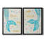 «Mermaid Dream», ensemble de 2 encadrements d'art textuel sur toile-343053022-343053023
