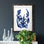 Indigo brossé Blooms II encadré mat - prêt à accrocher-2130635310-2130635284