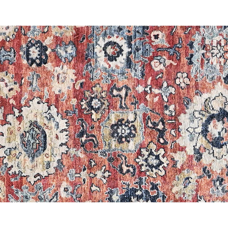 Hand Knotted Wool Area Rug in Rust, Rectangle 9' x 12'