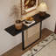 Console rectangulaire en bois massif noir-32745051