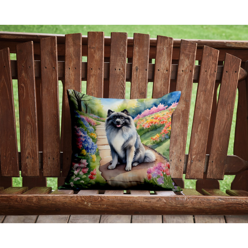 Coussin décoratif intérieur / extérieur Spring Path, H 14 po x l 14 po