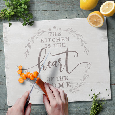 CounterArt Heart of the Home Tempered Glass Cutting Board