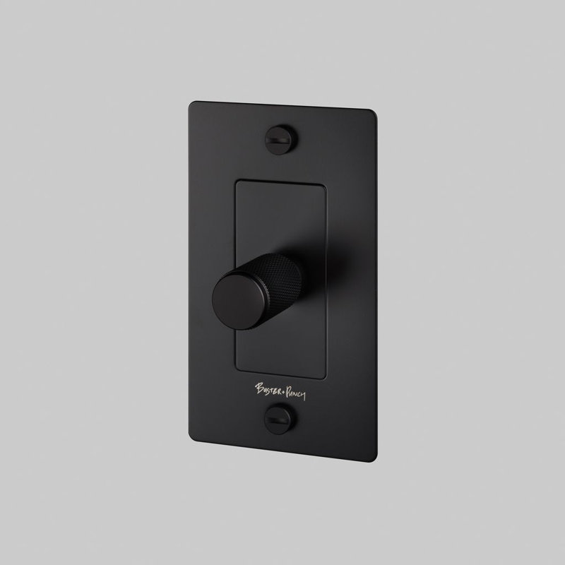1G Dimmer / Logo, Brass, 1 Gang