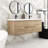 Free Standing Single Bathroom Vanity with Resin Top-245553176