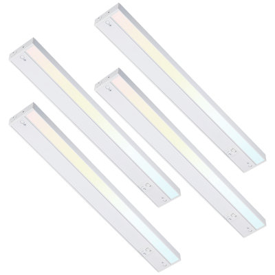 Éclairage sous meuble à DEL 3CCT 22 po en aluminium, raccordable, câblé/sur prise, 960 lm, 14 W/120 V, IRC 90 pour comptoir de cuisine