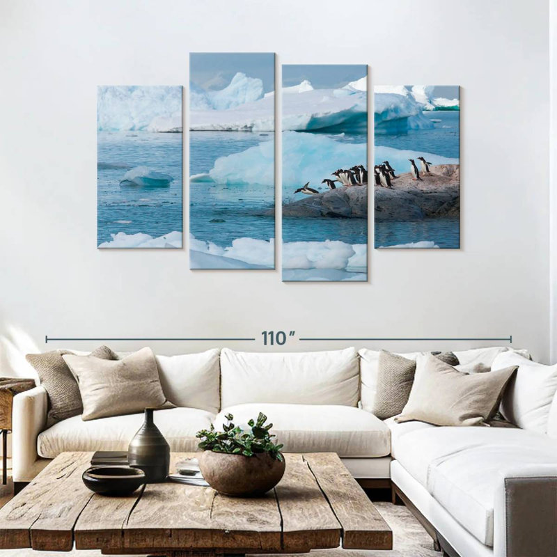 Brampt Gentoo Penguins, 54" H x 84" W
