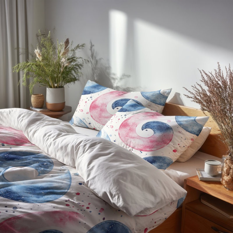 Ensemble de literie et coussins décoratifs 6 pièces Modern Bed, King Comforter + 3 Additional Pieces