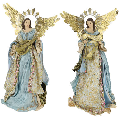 Ensemble de 2 figurines de Noël ange céleste