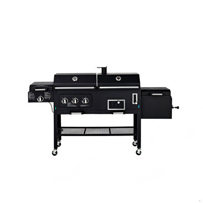 79.53"Outdoor courtyard gas charcoal barbecue grill
