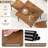3-Piece Wood Square Kitchen Table & Chair Set w/ Metal Frame Storage Rack