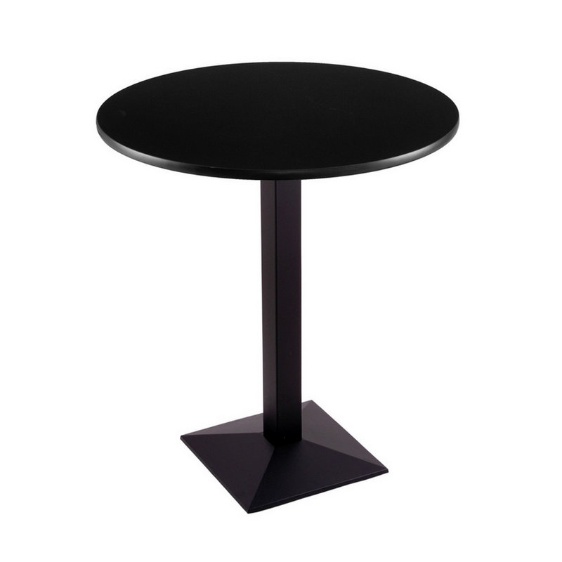 Table piédestal à hauteur de comptoir, Diamètre de 36 po, Noir, 42"