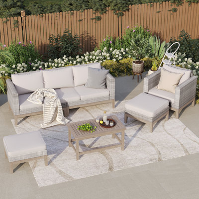 6-Person Seating Group with Cushions