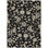 5' X 8' Black Beige And Ivory Floral Washable Indoor Outdoor Area Rug