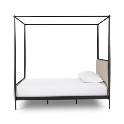 Modella Linen Upholstered Canopy Bed