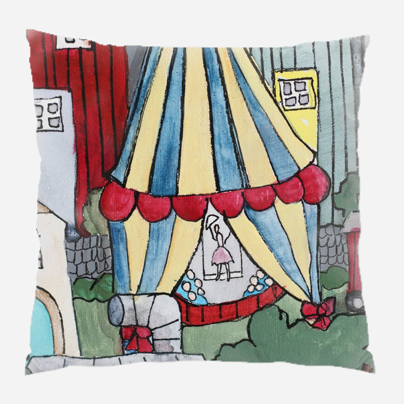 Coussin décoratif art Tallassee, Microsuède, Intérieur