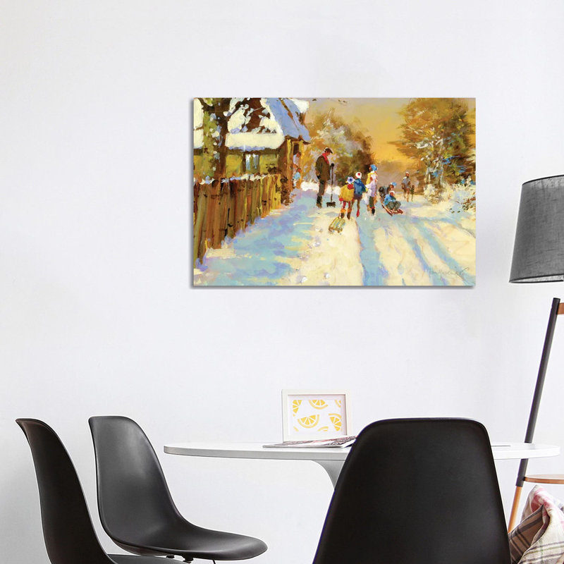 Le retour de l'équipe de sports d'hiver, H 26 po x l 40 po x P 1,5 po