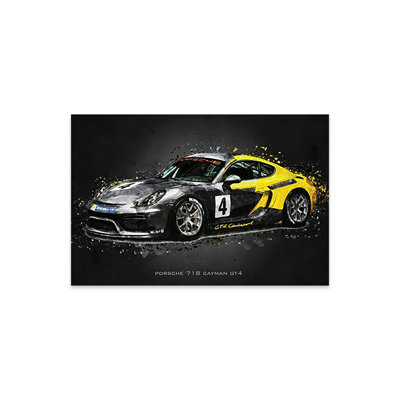 Impression sur verre acrylique de type 718 Cayman GT4